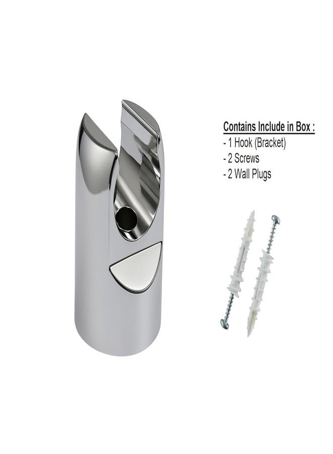 LUVBATH FITTING Silver Chrome Finish ABS Plastic Hand Shower Holder for Bathroom and Kitchen | Multi-Purpose Wall Mounted Hook for Health Faucet Holder (Pack of 1) - Image 4